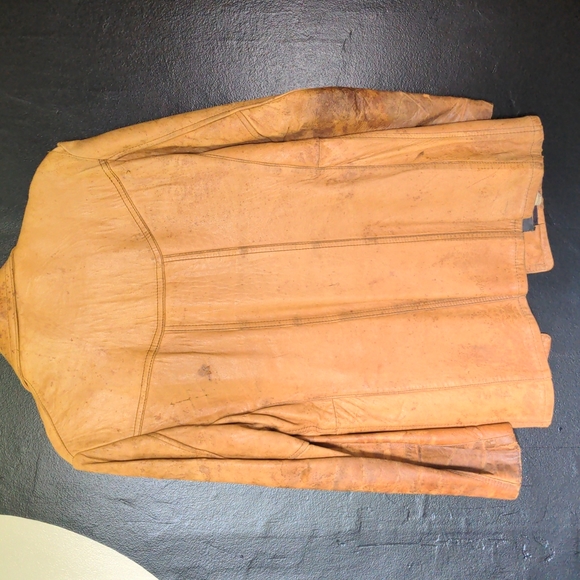 100% Old Leather Gary Gordon by Julius & Sons Leather Jacket - Picture 2 of 11